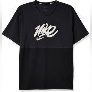 Mens Nike Dri-FIT Wild Run T-Shirt in Black (Size:M)